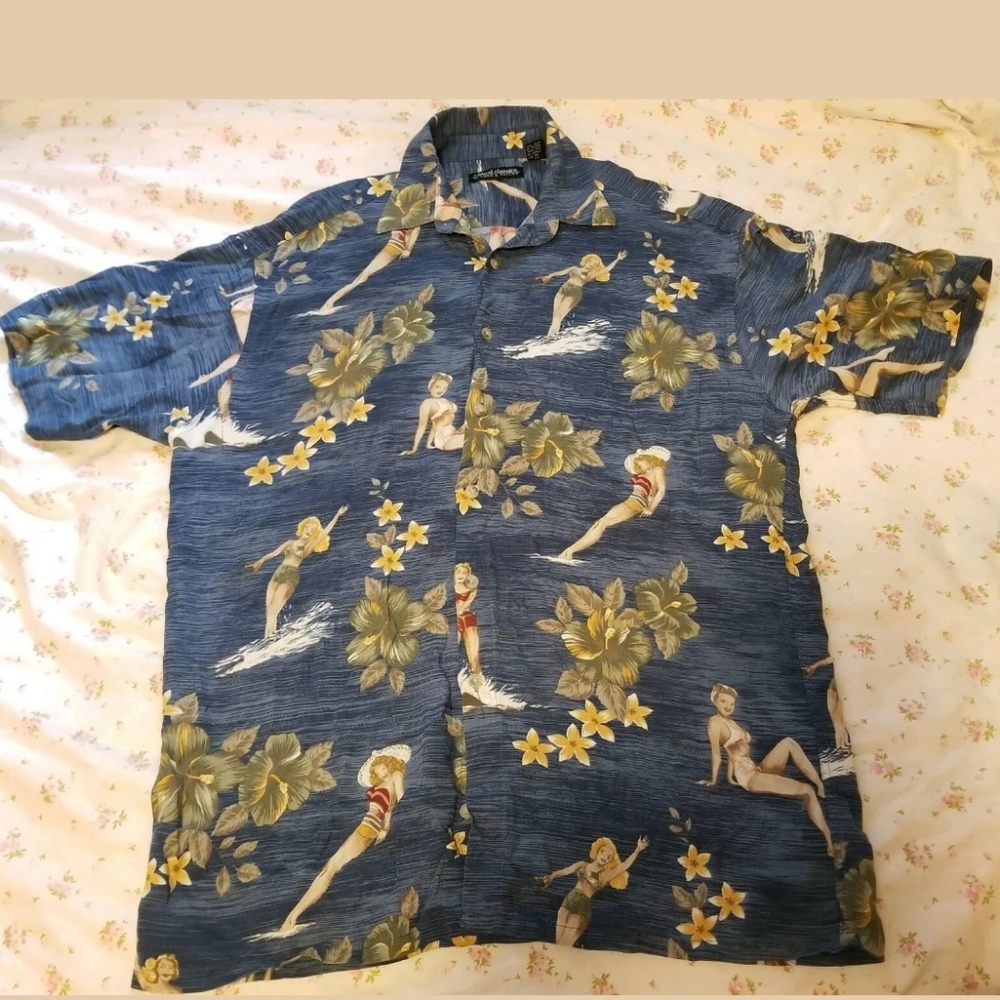 🦄 pinup floral hawaiin shirt